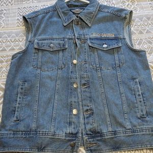 Mens Harley Davidson denim vest